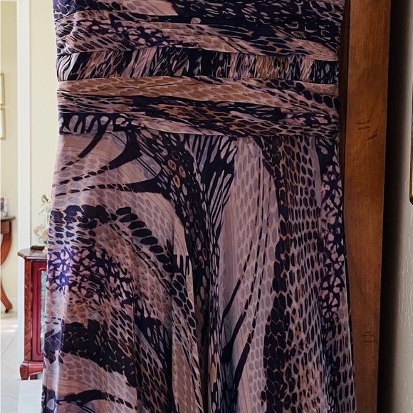 Rare Alberto Makali Silk geometric abstract print cocktail dress size 10 - Picture 5 of 16